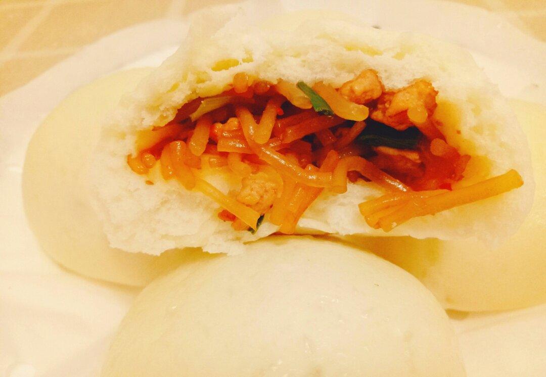 皮薄馅儿大的粉丝肉末包子（馅料做法）