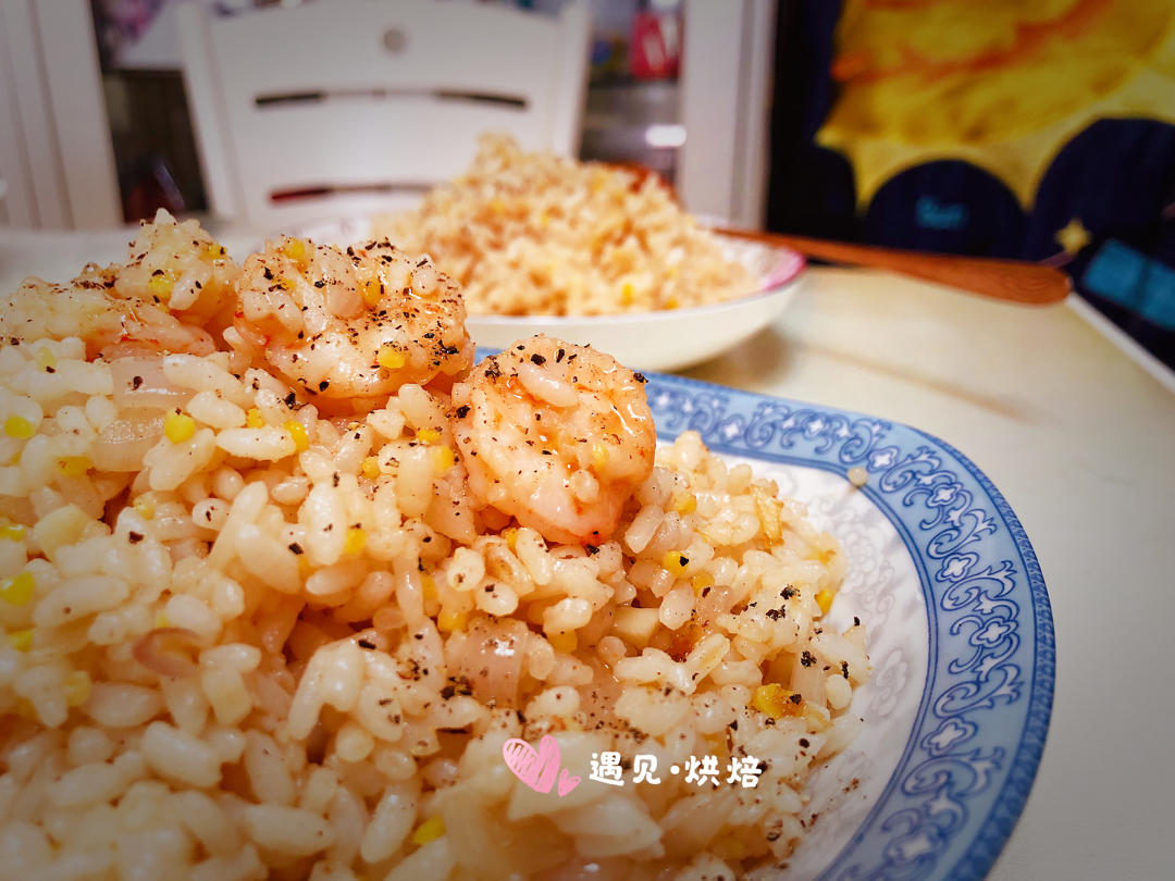 鲜虾油饭