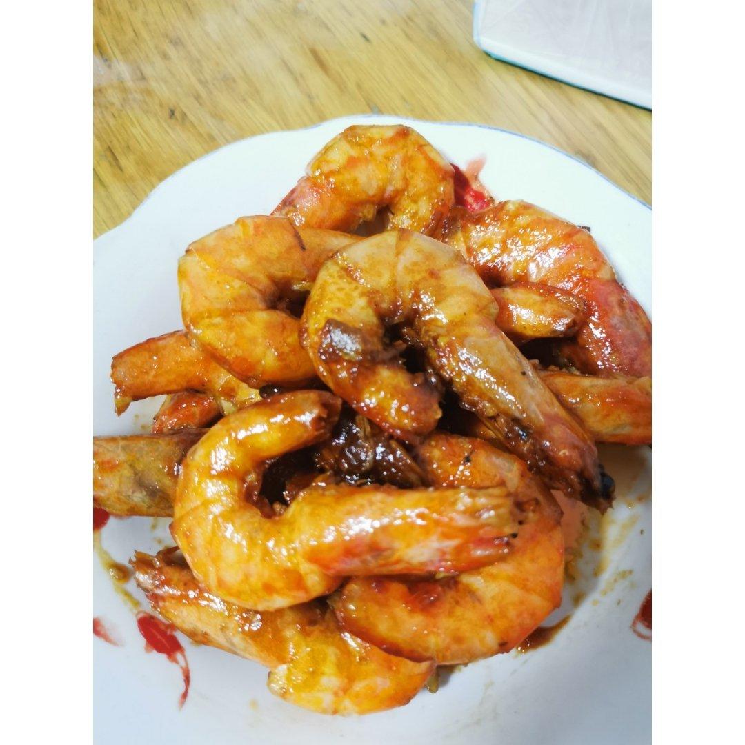 油焖大虾（黑虎虾）