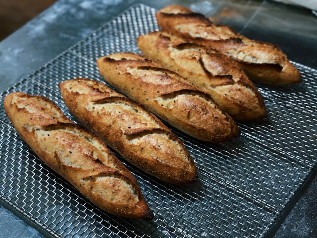 【鲁邦种】隔夜黑芝麻法棍的做法 步骤18