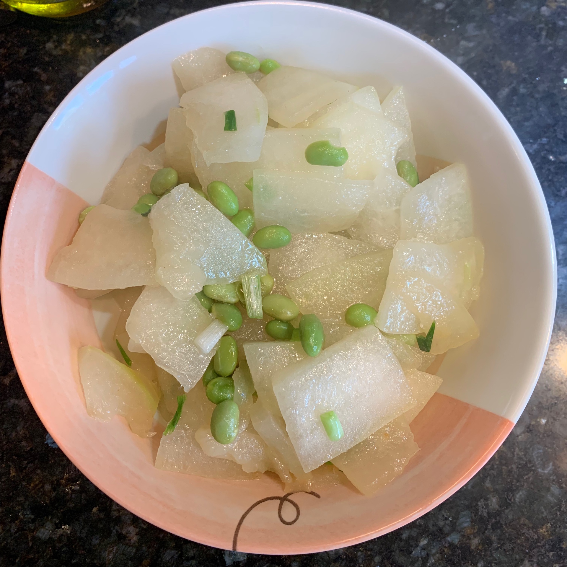 冬瓜毛豆 Stir fry Winter-melon and Edamame的做法