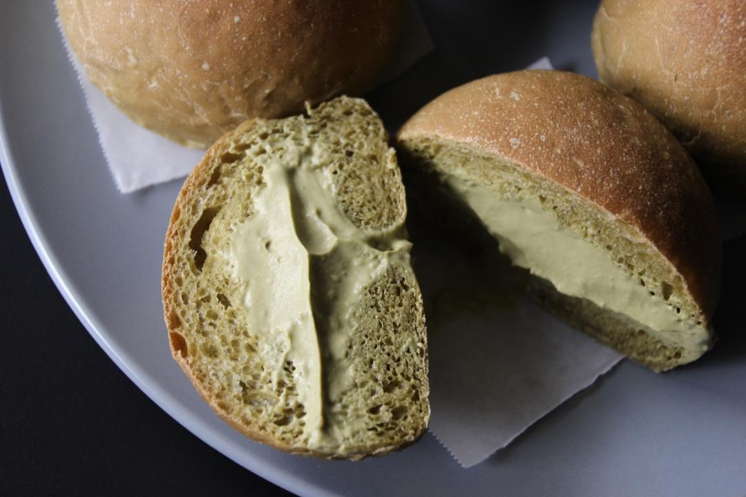 抹茶冰心小面包