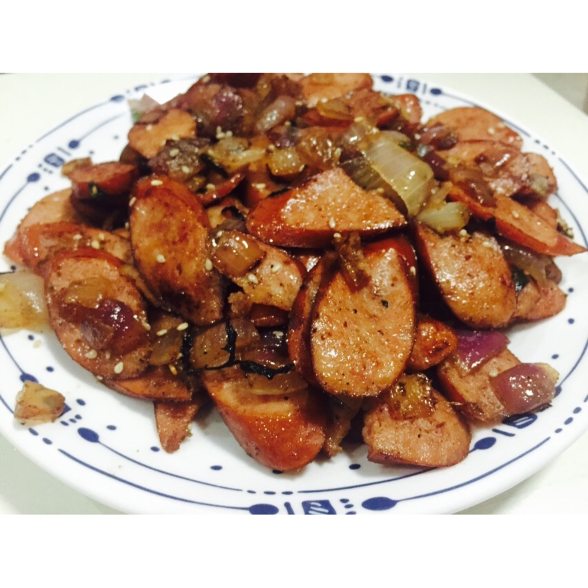 孜然炒香肠