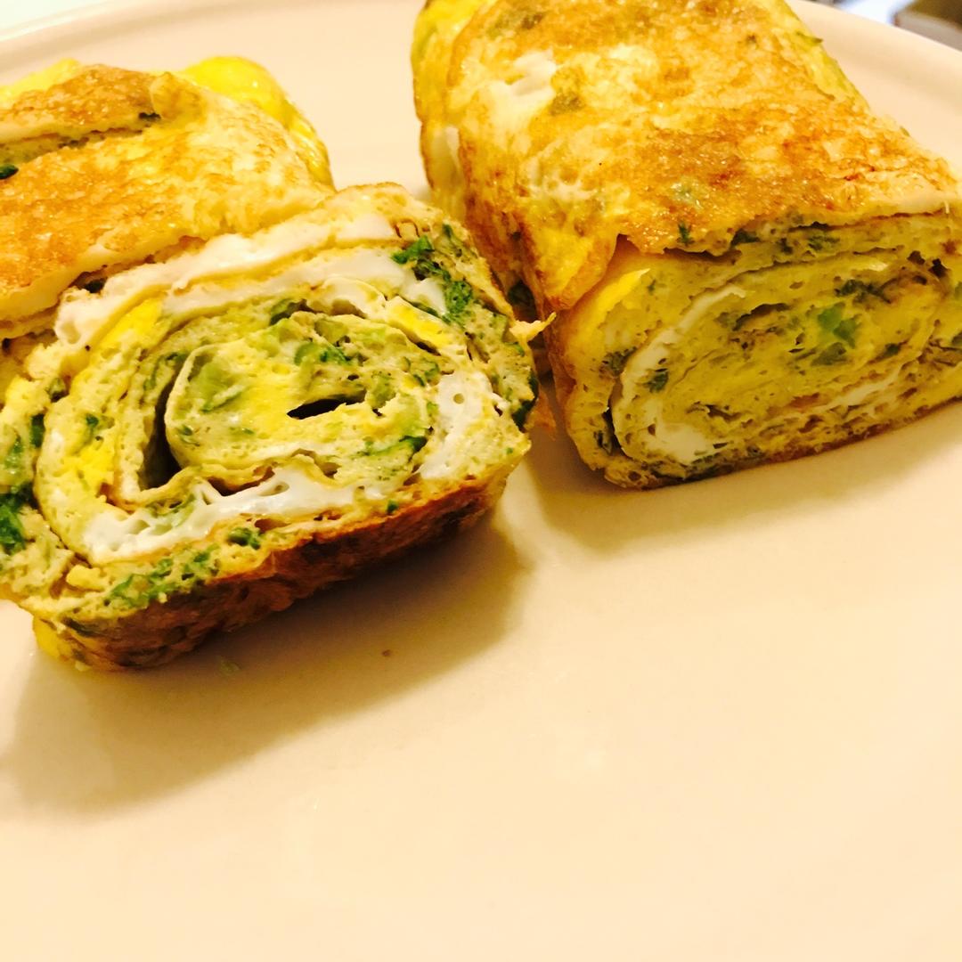 蔬菜厚蛋烧三明治（超详细平底锅做厚蛋烧）