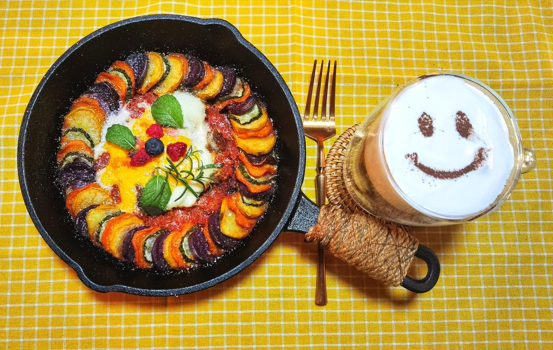 时蔬芝士烤鸡蛋🍳
