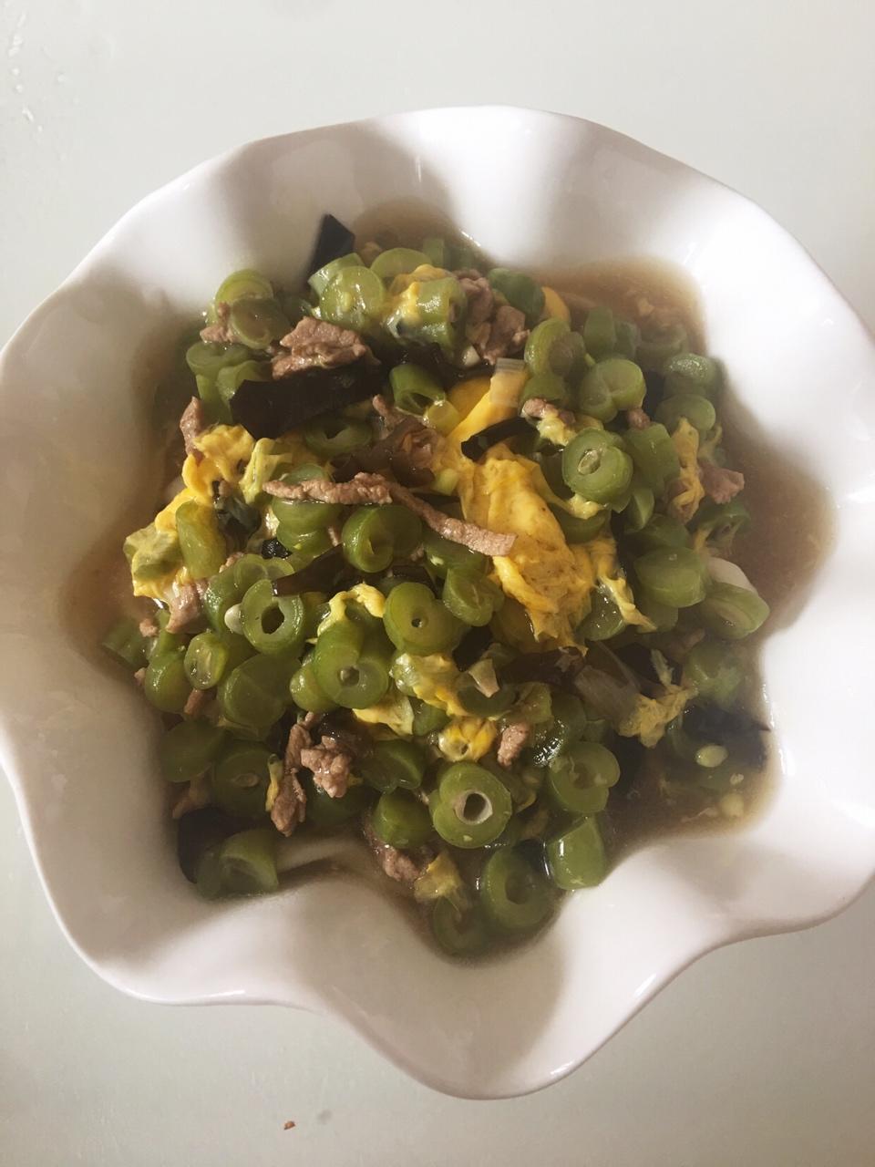 豆角肉丝面筋打卤面