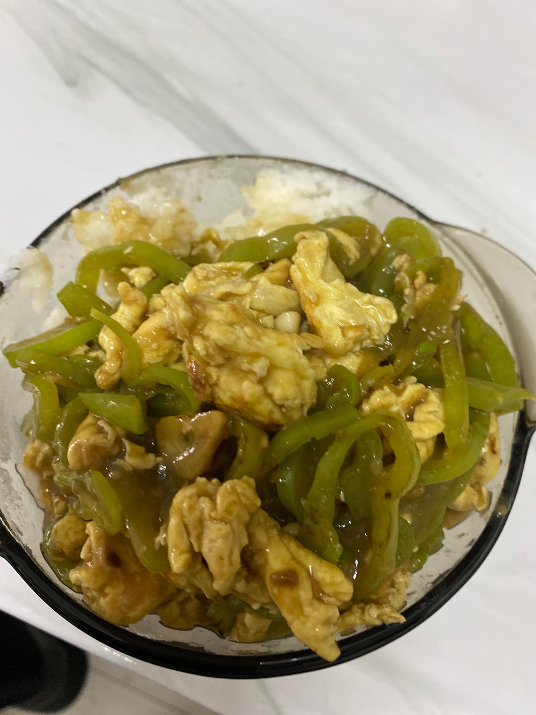 青椒鸡蛋盖饭