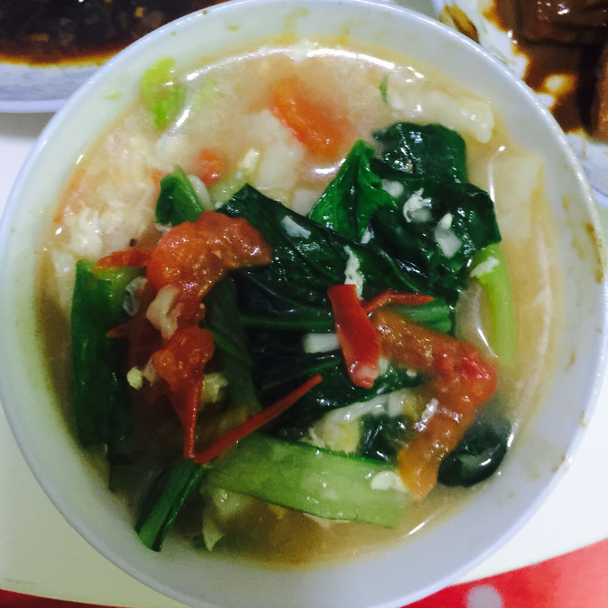 小白菜西红柿蛋花疙瘩汤