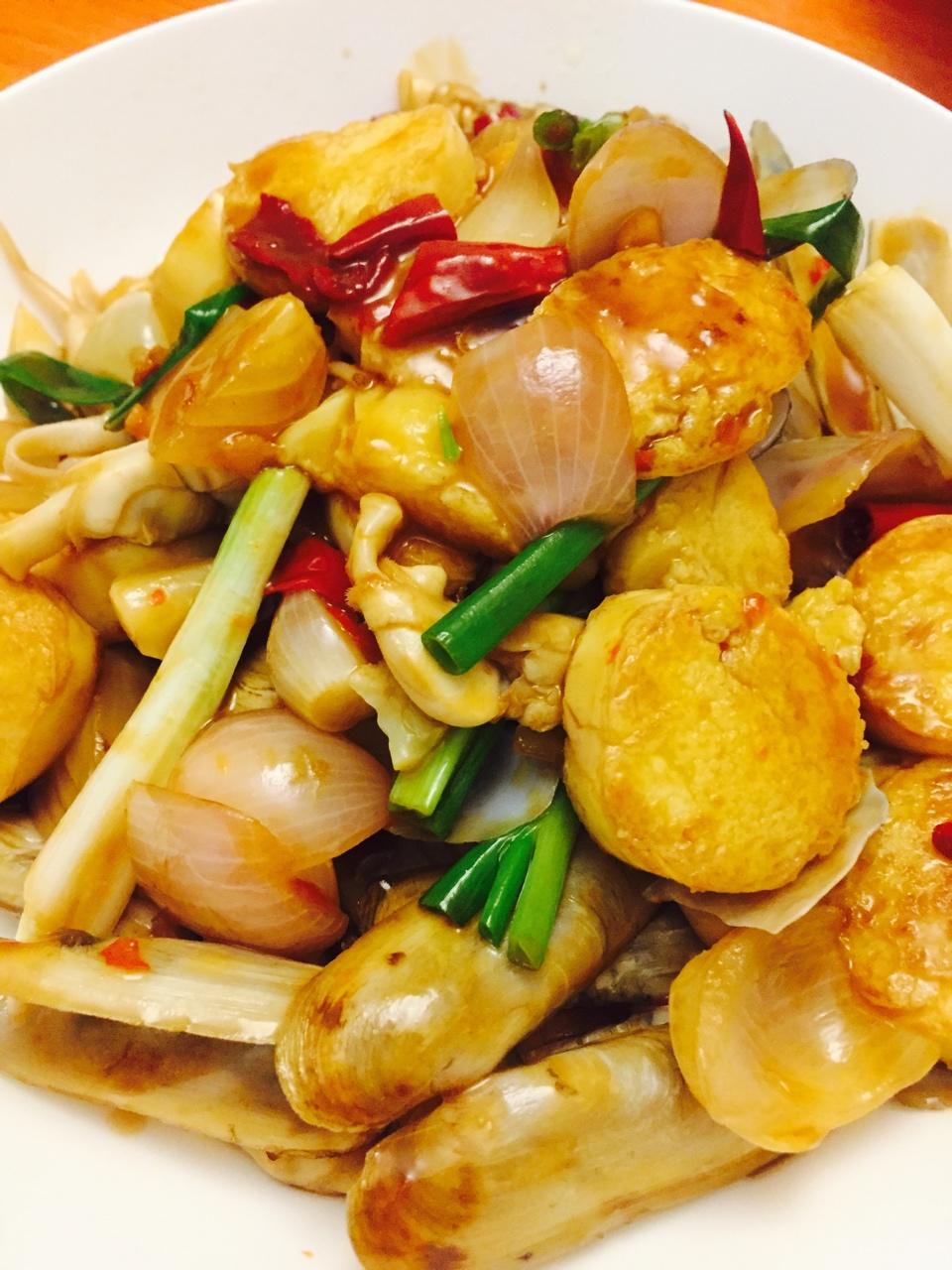 【食材包操作说明】辣炒蛏子配烧汁日本豆腐