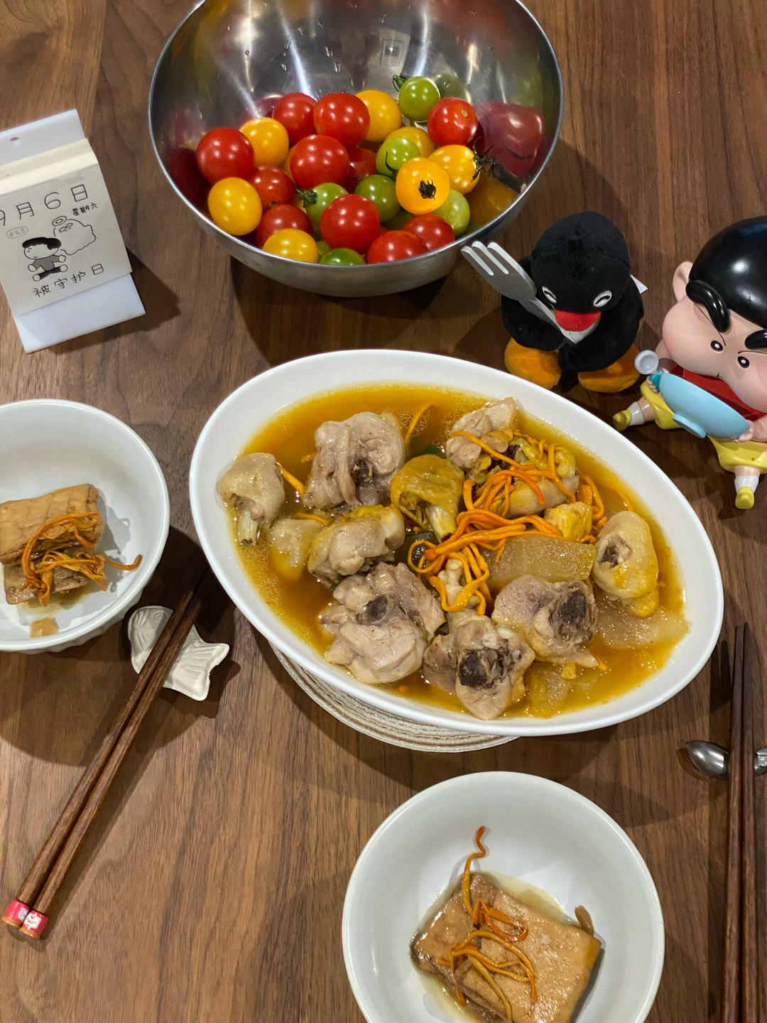 冬瓜虫草花鸡腿（桑拿鸡）