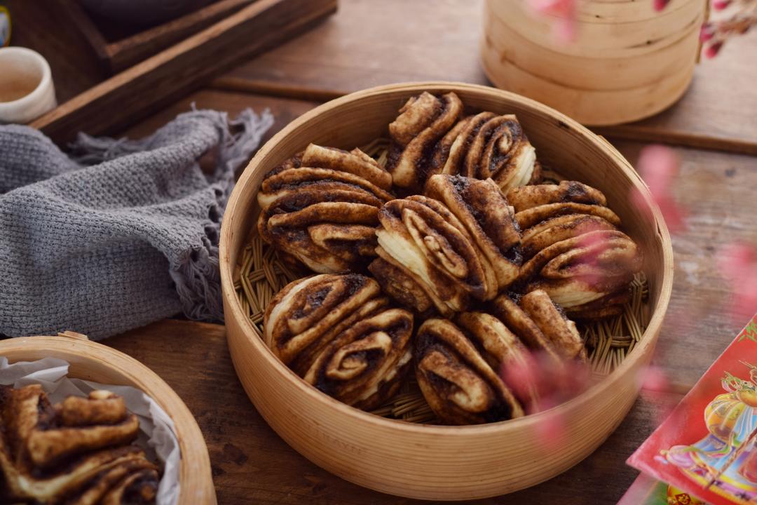 红糖麻酱花卷的做法