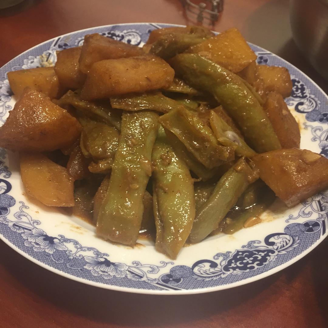 土豆炖豆角