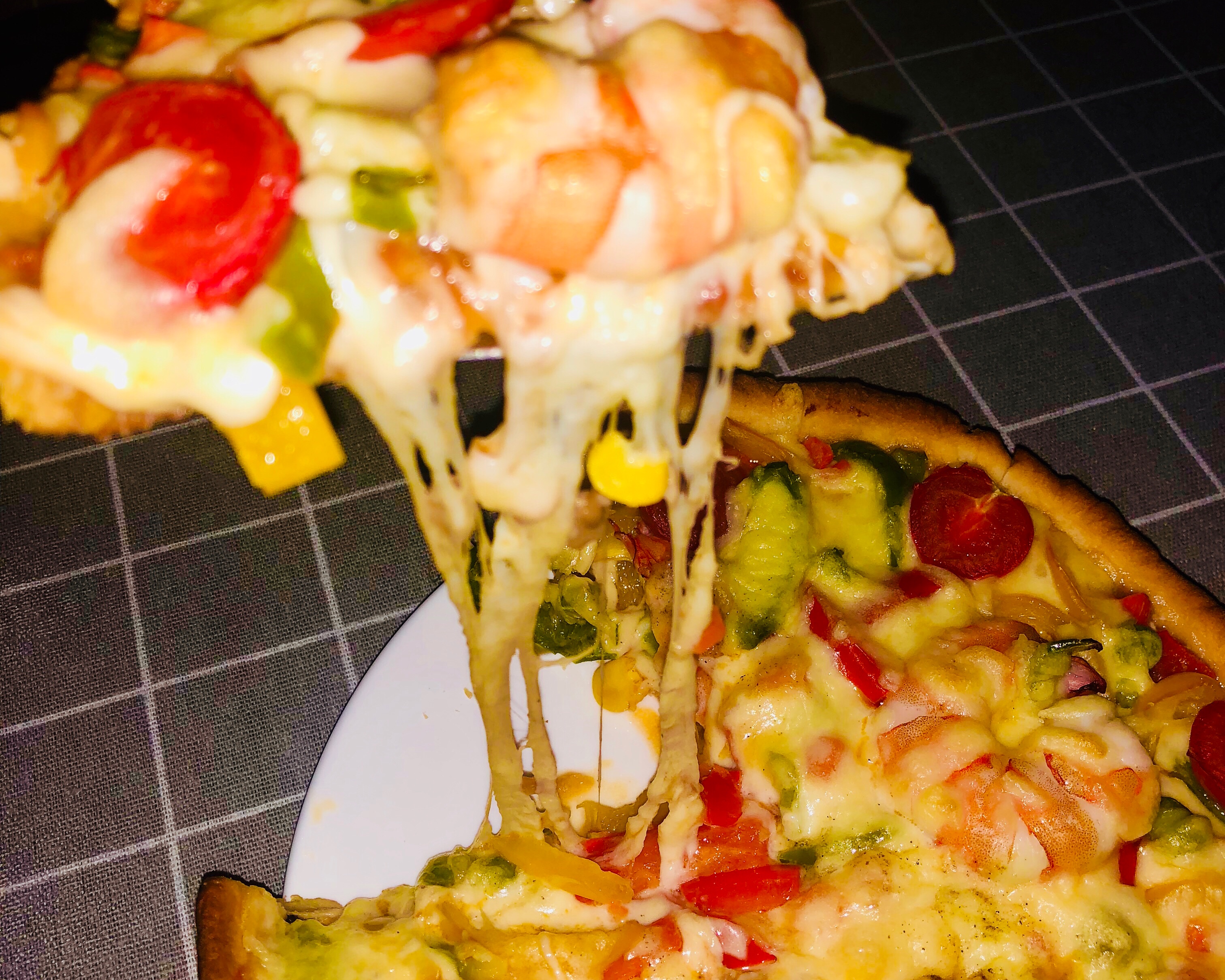 8寸虾仁披萨🍕/披萨合集（朋友说比BSK好吃）的做法