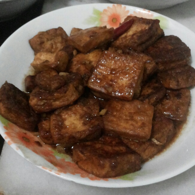 五香煎豆腐