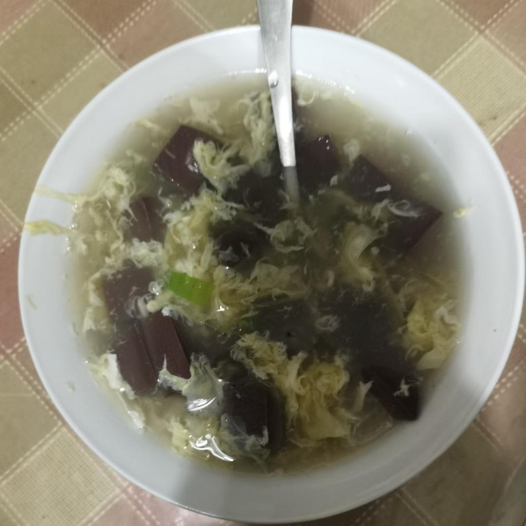 简易鸭血汤