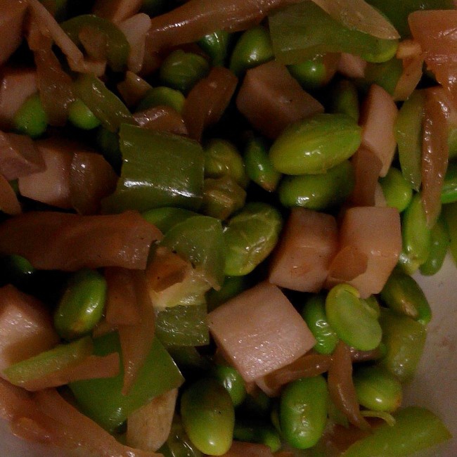 杏鲍菇炒毛豆