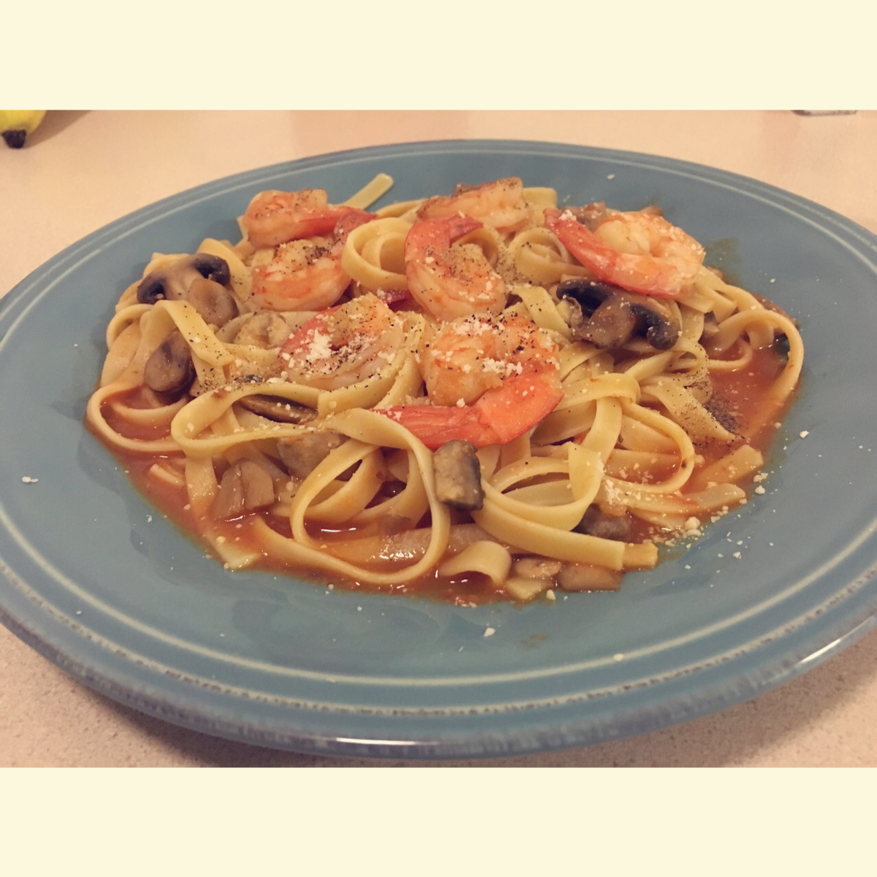 白酒鲜虾意大利面