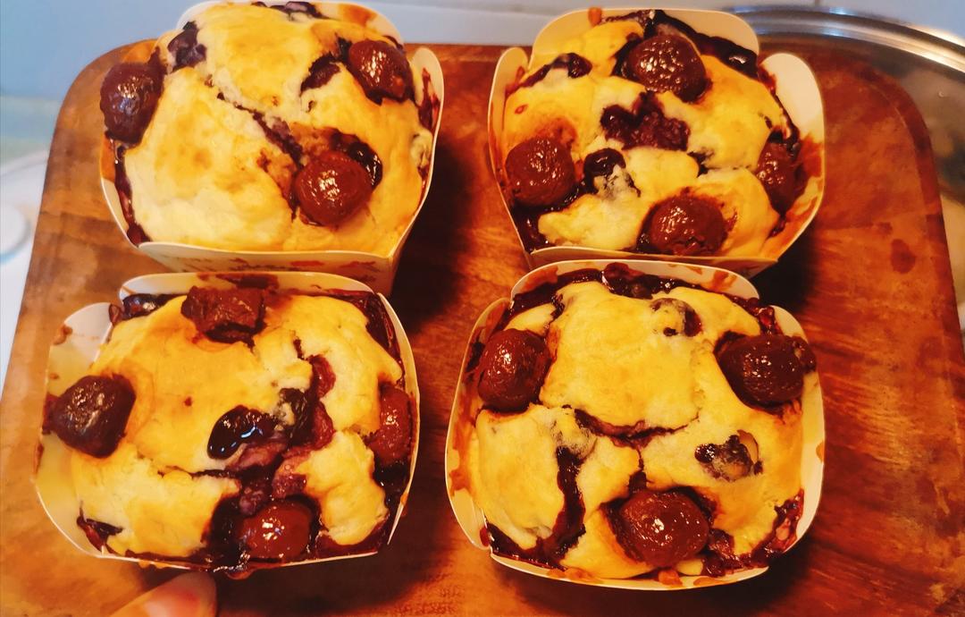 超简单【爆浆蓝莓玛芬蛋糕】