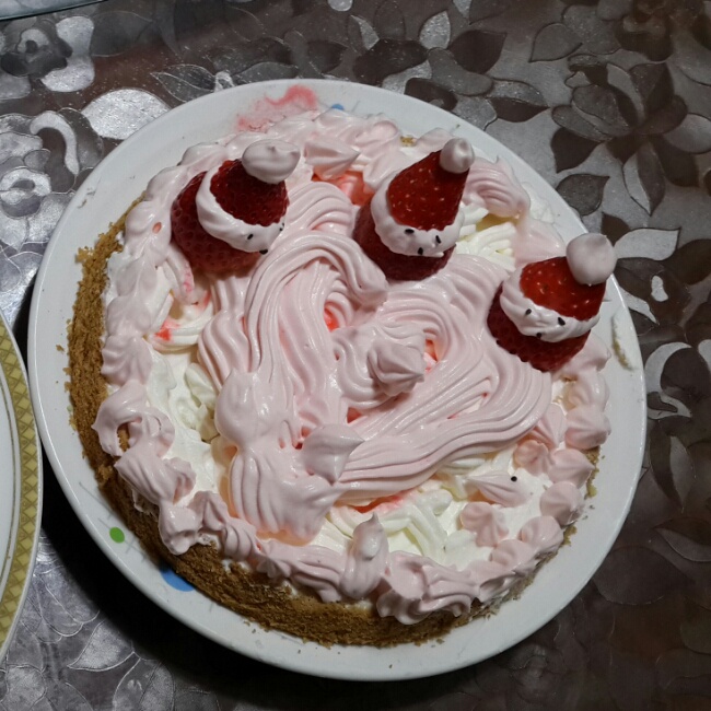 紫色玫瑰渐变裱花蛋糕