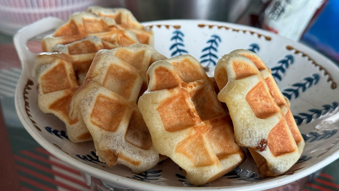 红糖麻薯华夫饼