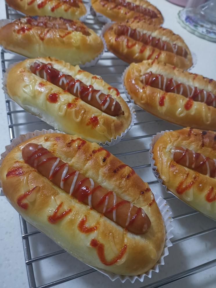 美味的香肠面包