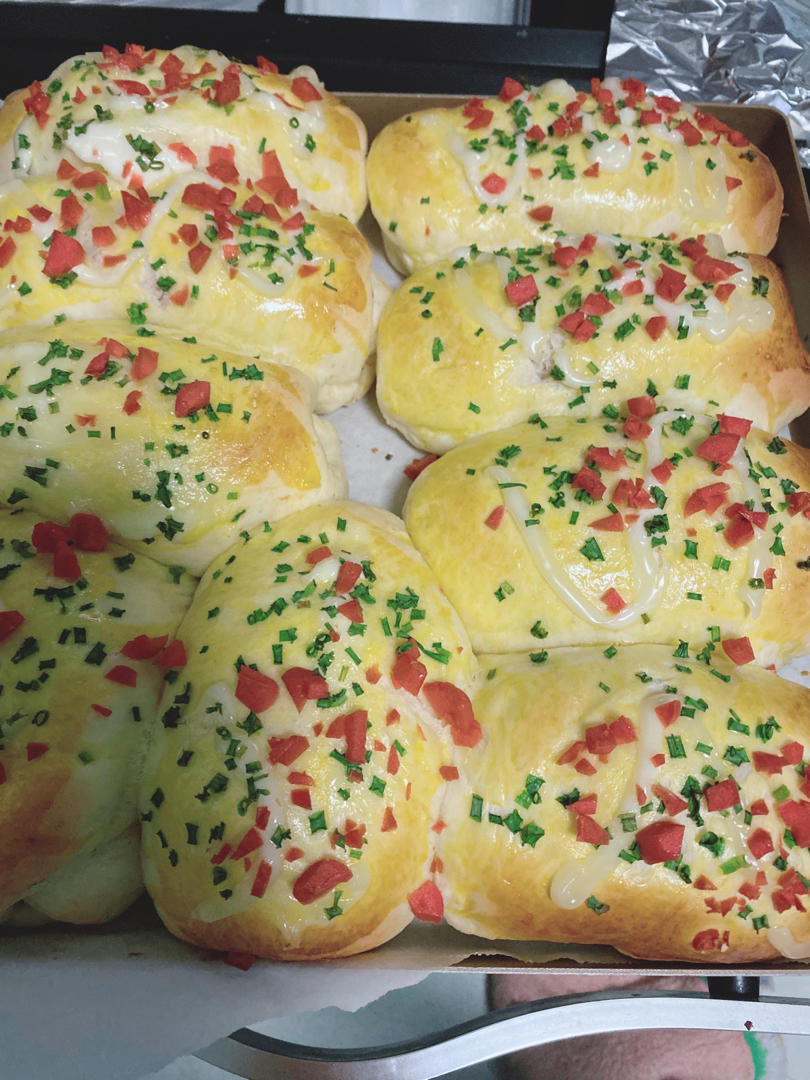 香葱火腿肉松面包