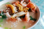 鲜甜无比的潮汕海鲜粥 -- 鲍鱼鲜虾粥