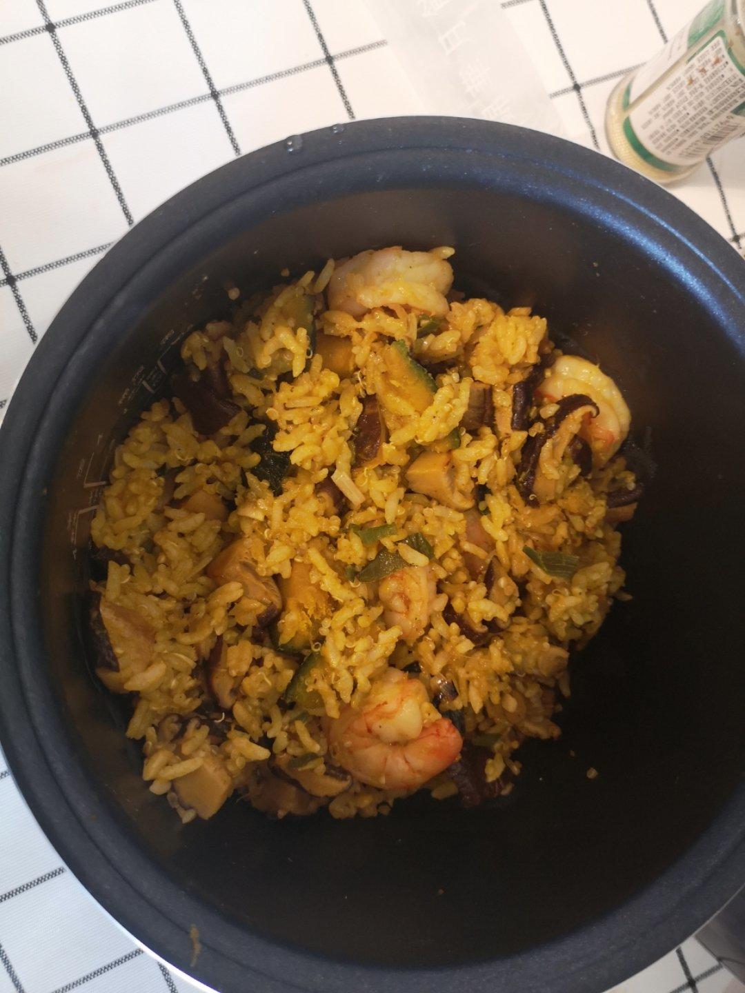 香菇虾仁南瓜饭
