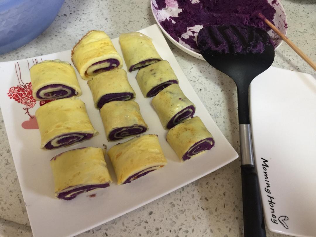 紫薯鸡蛋卷