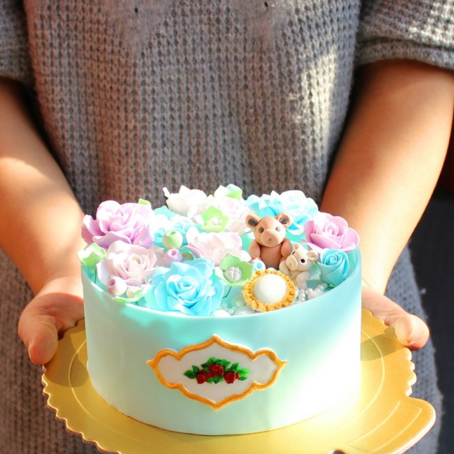 我的翻糖玫瑰花盒