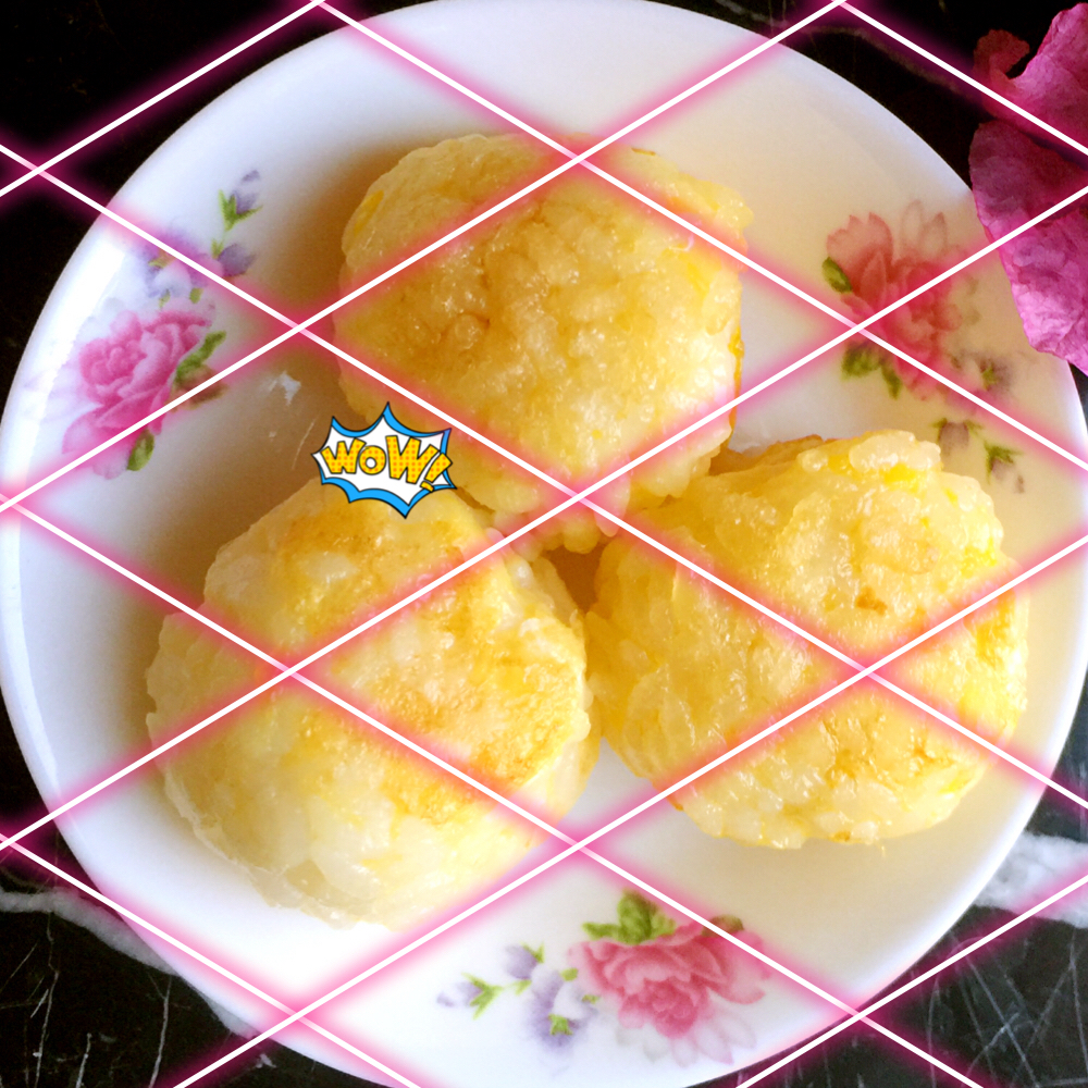 蛋煎饭团