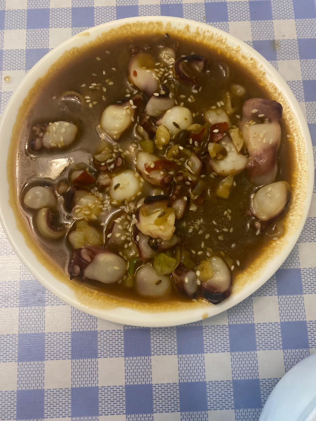 酱爆章鱼足（麻辣酱香！超级像路边摊的铁板鱿鱼味道！特别下饭！）