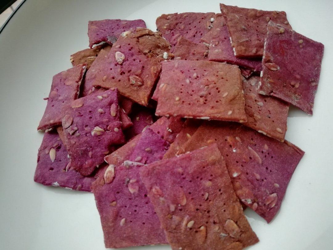 无油无糖的紫薯燕麦饼干