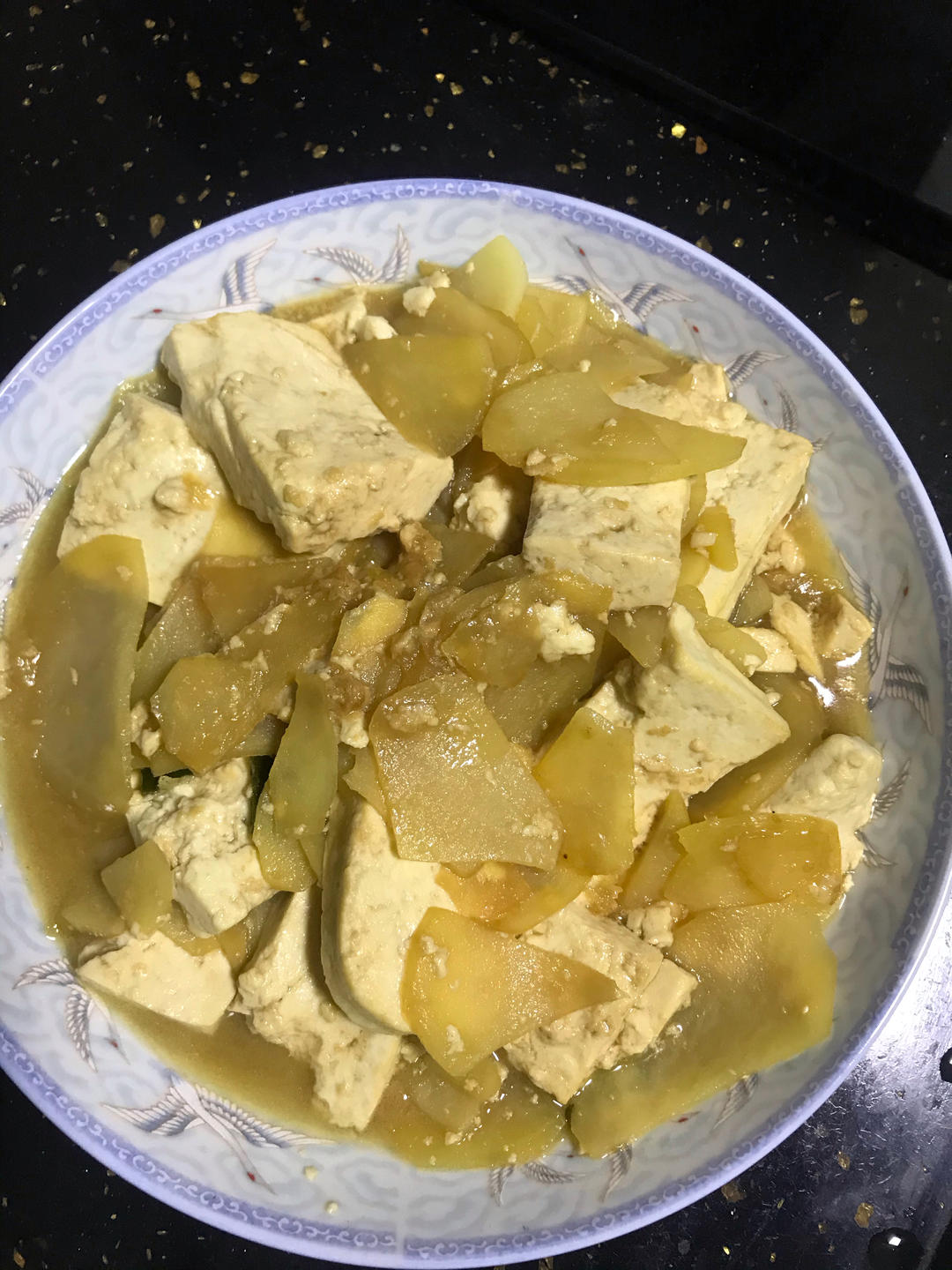 土豆片炒豆腐