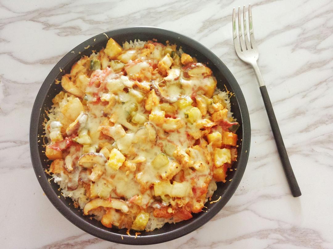 番茄鸡肉浓情焗饭【两人份】