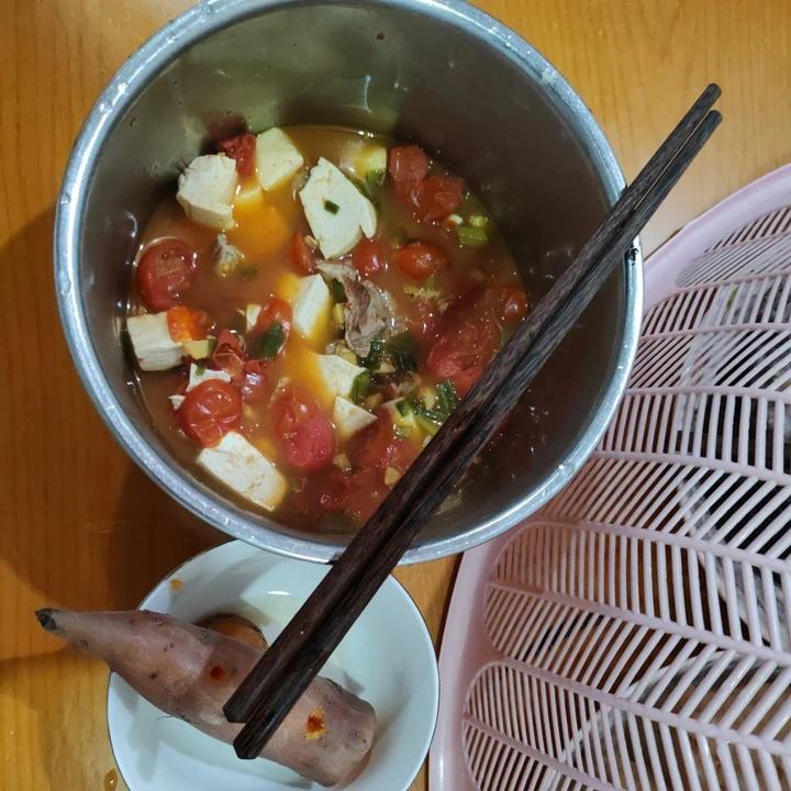 番茄肉末豆腐汤