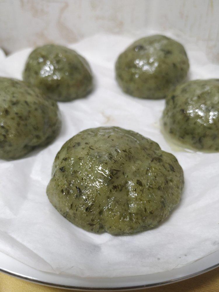 网红青团～～咸蛋黄肉松青团