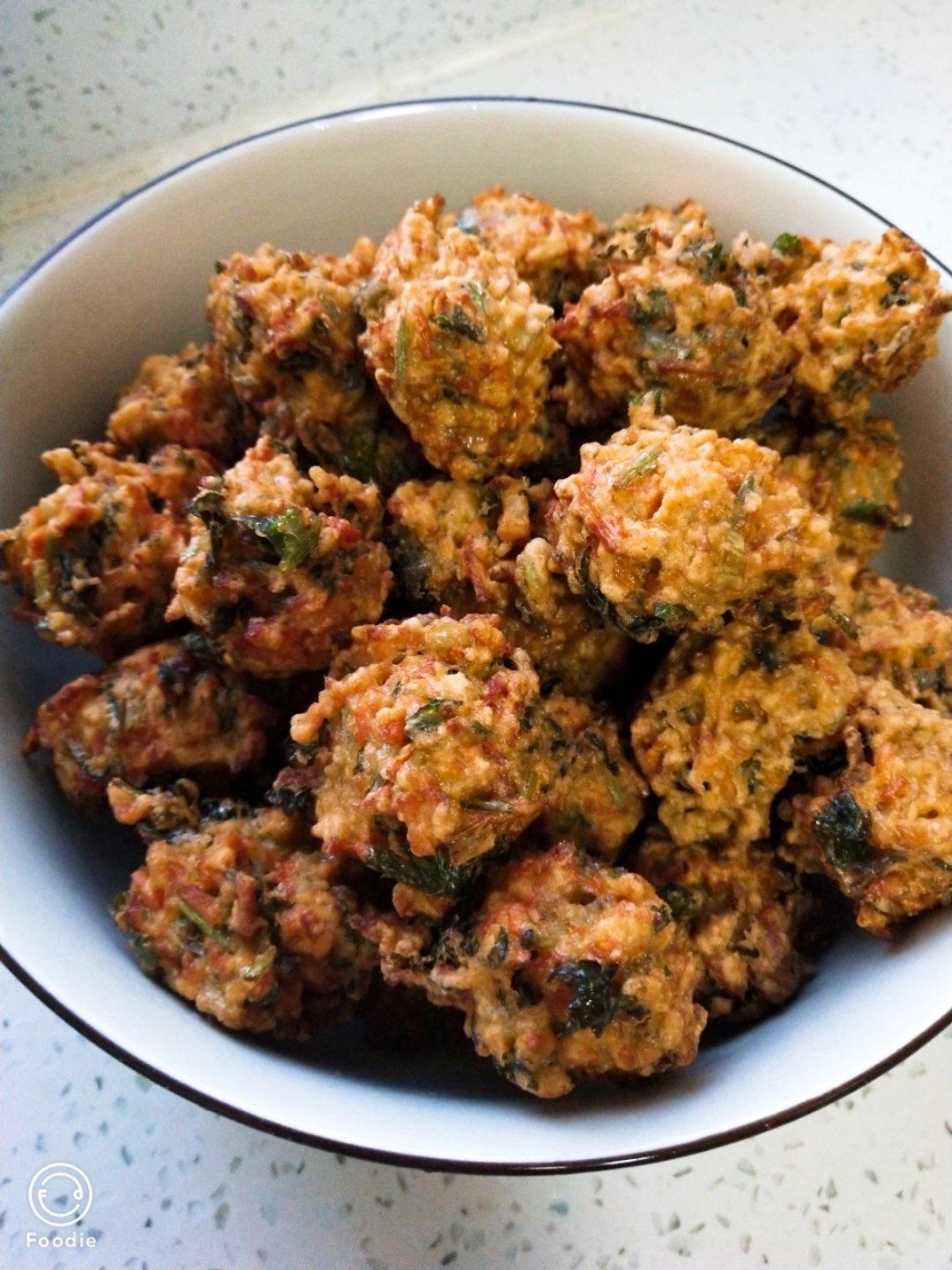 胡萝卜香菜素丸子