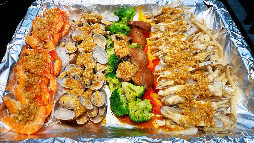 闽味海鲜拼盘 家庭版烤海鲜