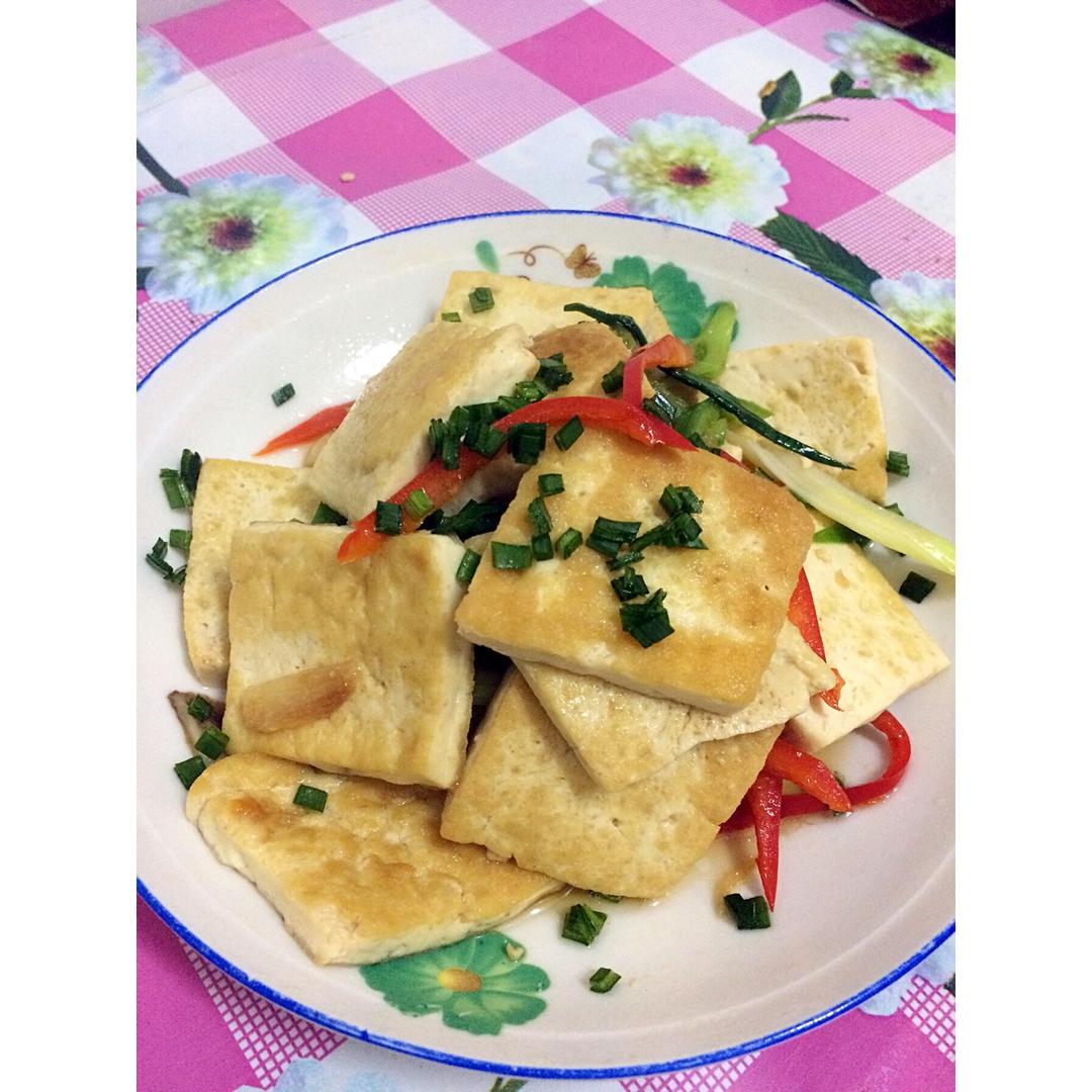 香煎豆腐--家常豆腐