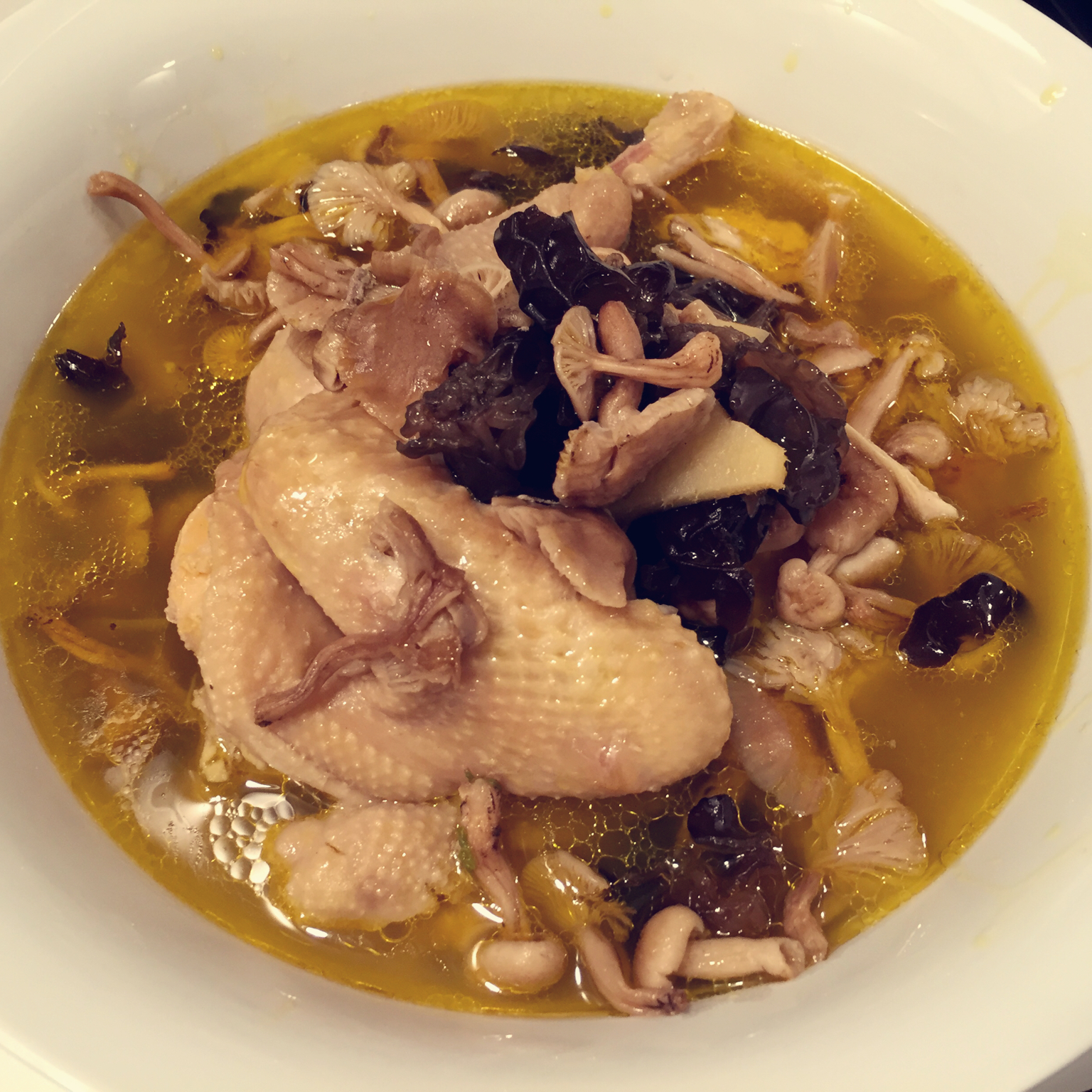 杂菌鲜鸡汤