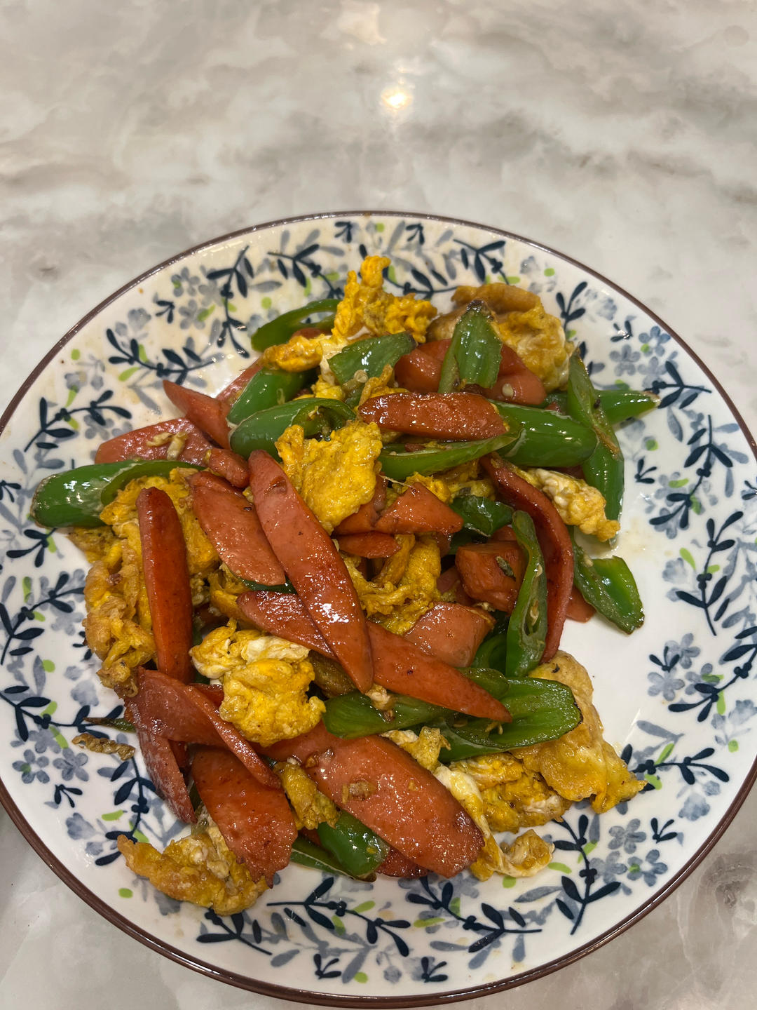 青椒火腿炒鸡蛋