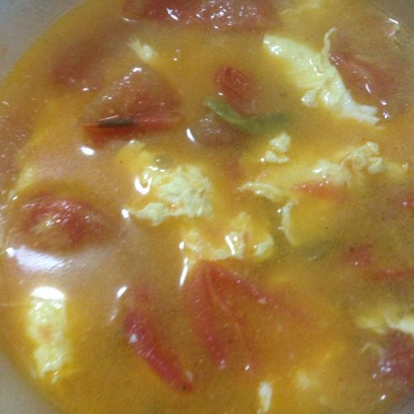 番茄榨菜蛋汤