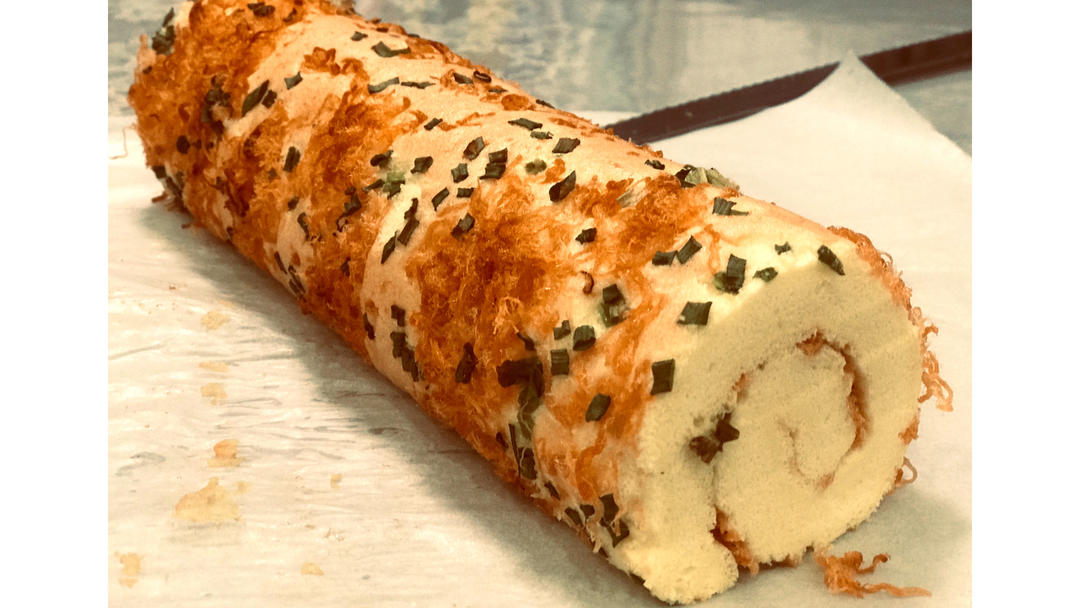 ⭕️香葱肉松蛋糕卷｜咸香美味｜细腻松软