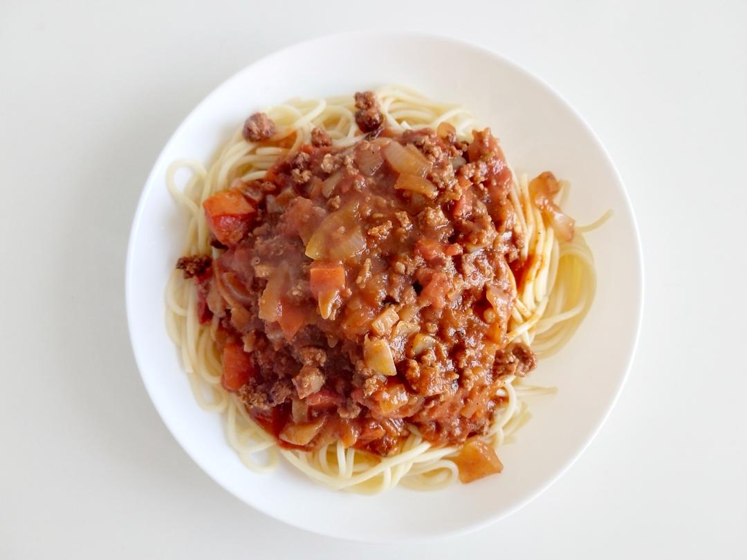 （完胜必胜客的）番茄肉酱意大利面～