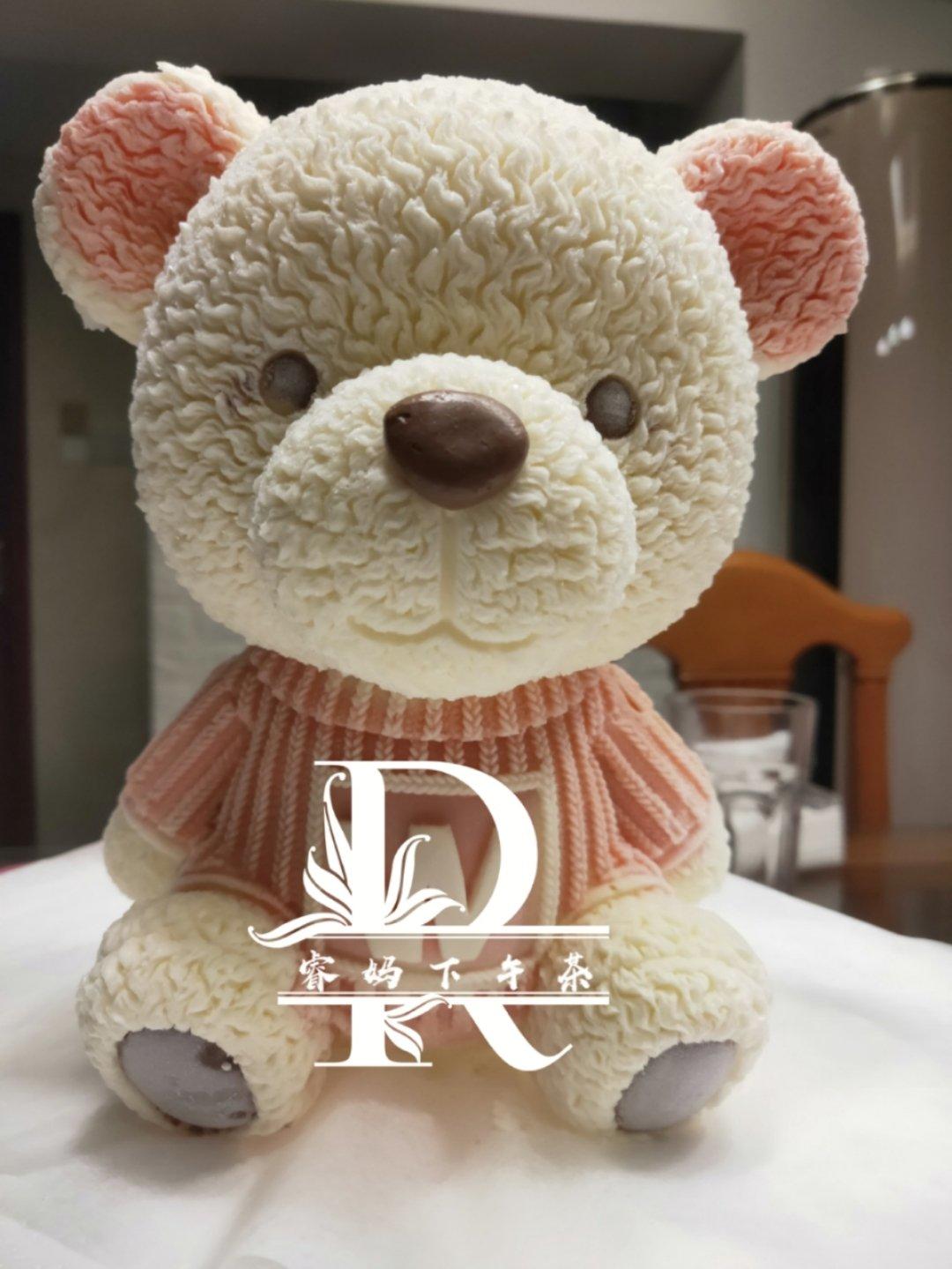 安安4岁生日立体熊蛋糕