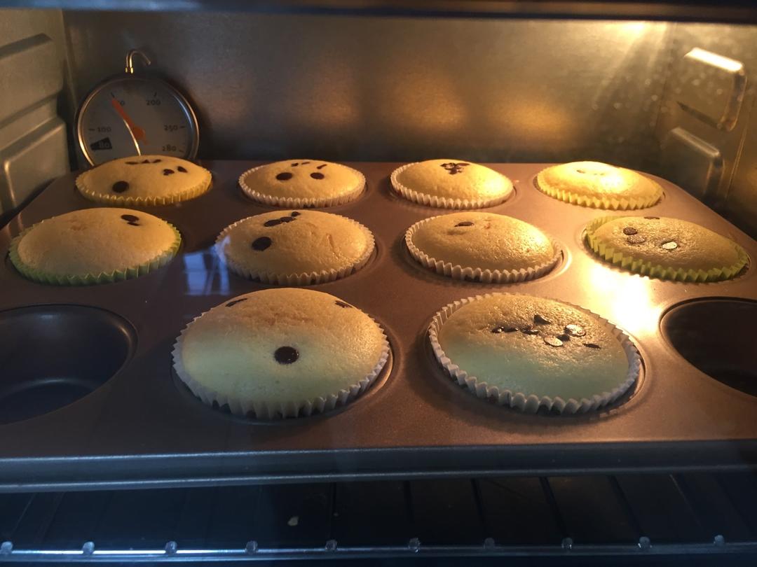 全蛋法打发原味海绵杯子蛋糕