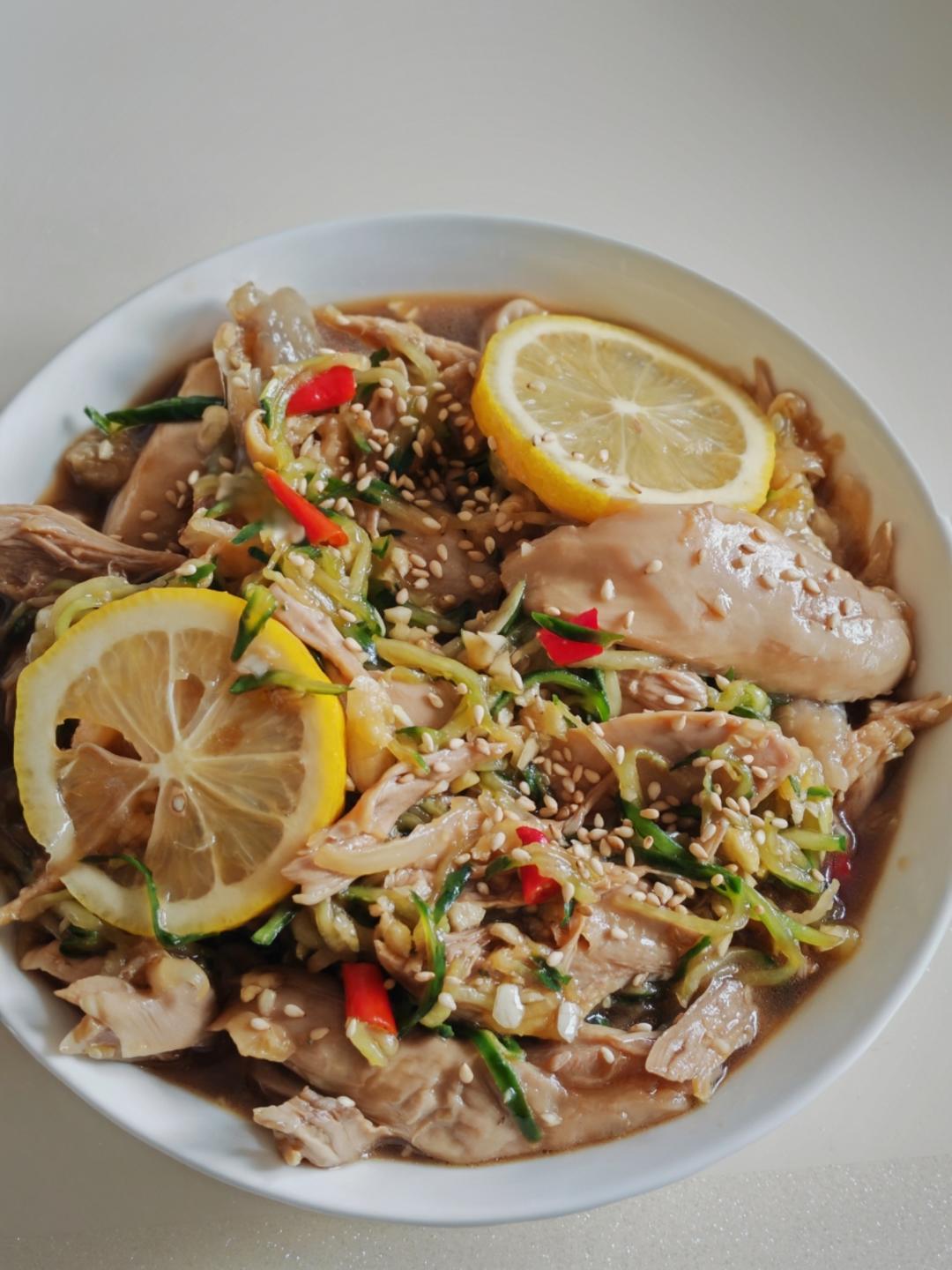 🥰简单好吃手撕鸡腿肉🍗零脂肪凉拌菜