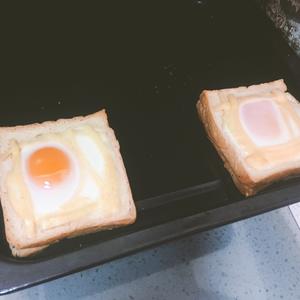 芝士太阳蛋烤吐司的做法 步骤3