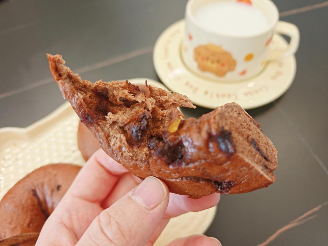 法芙娜巧克力流心/巧克力豆橙皮丁贝果